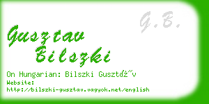 gusztav bilszki business card